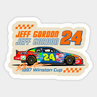 Jeff Gordon 24 Nascar Vintage Sticker